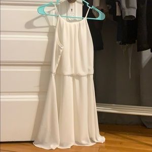 White key hole back dress